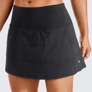 CRZ YOGA BLACK TENNIS SKIRT